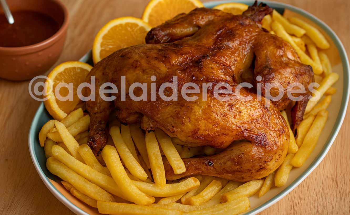 Frango de churrasco com molho de piri-piri