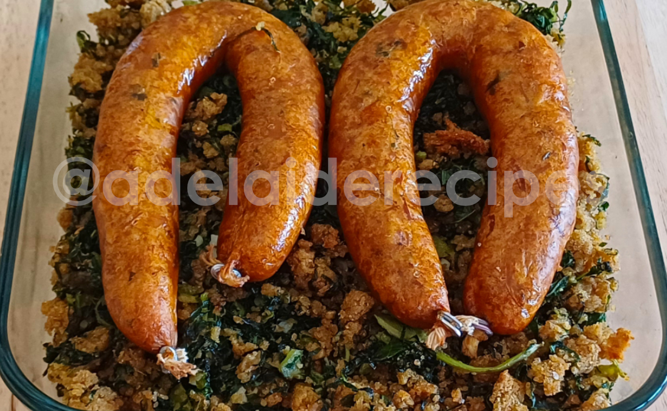 Migas no Forno com Alheira