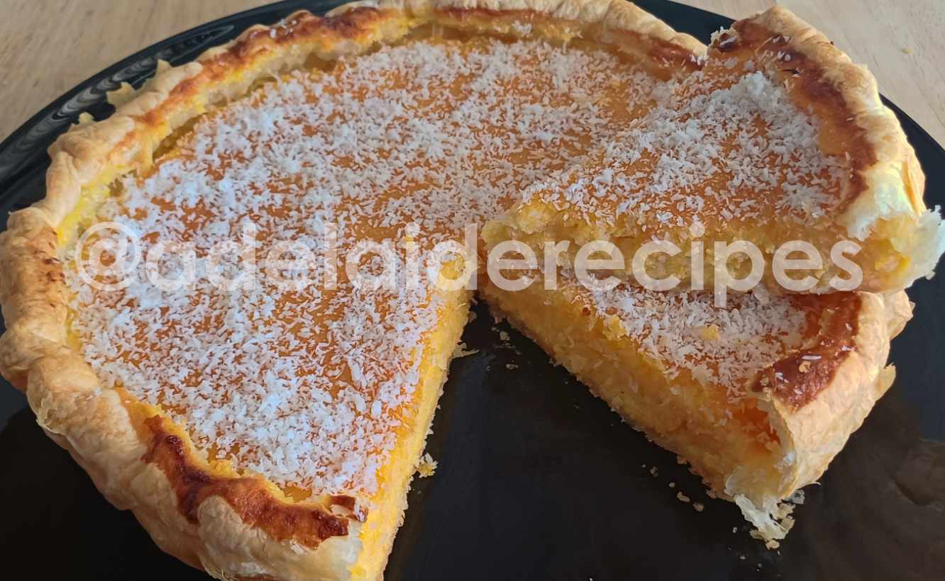 Tarte de Abóbora, Coco e Laranja