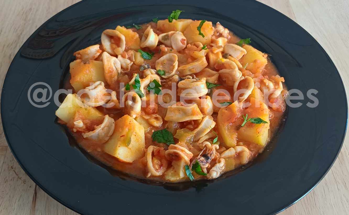 Lulas Estufadas com Batatas