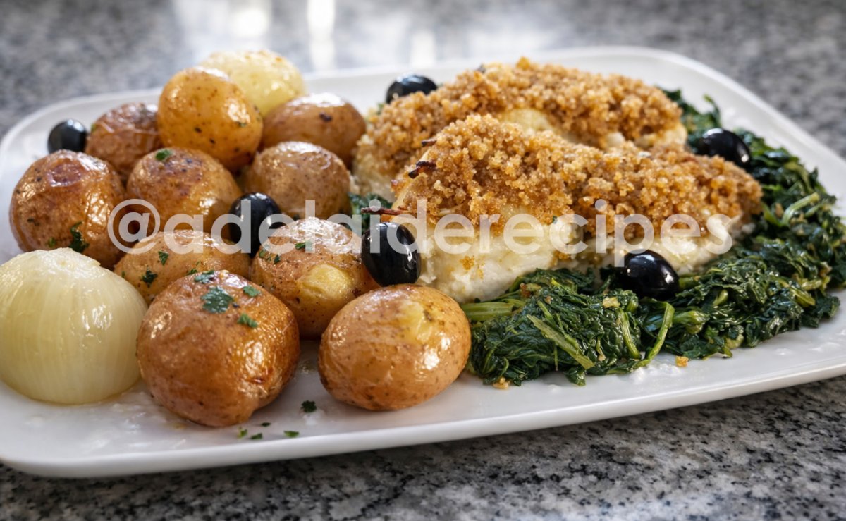 How to Make Cod with Cornbread and Sauteed Greens | Authentic Portuguese Recipe