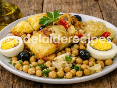 Portuguese Cod with Chickpeas